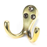 Aged Brass Celtic Double Robe Hook | 46296