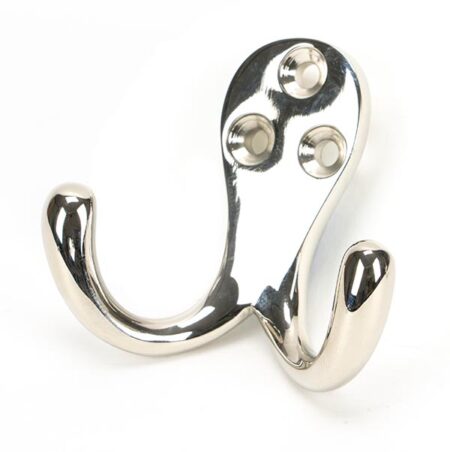 Polished Nickel Celtic Double Robe Hook | 46297