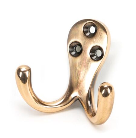 Polished Bronze Celtic Double Robe Hook | 46300