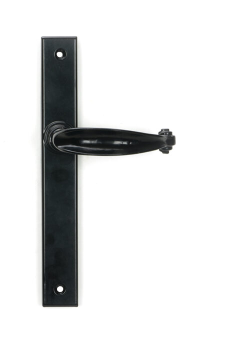 Black Cottage Slimline Lever Espag. Latch Set | 46400
