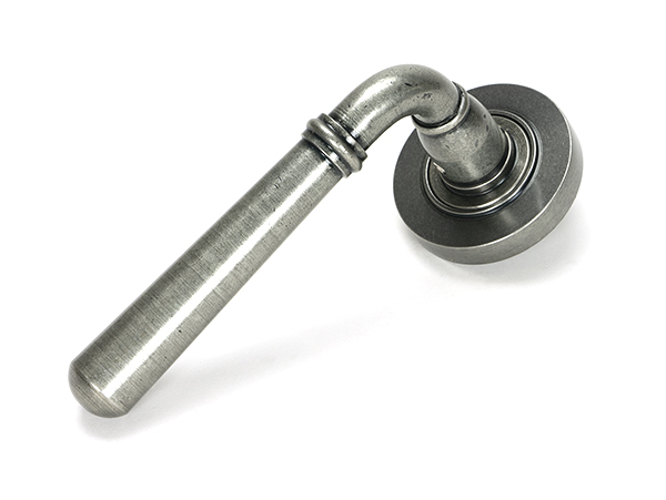 Pewter Newbury Lever on Rose Set (Plain) | 46463