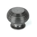 From the Anvil Pewter Beehive Cabinet Knob 40mm - Pewter Patina
