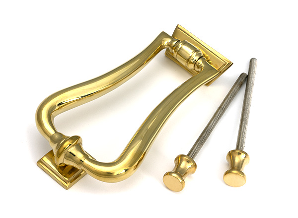 Polished Brass Slimline Art Deco Door Knocker | 46552