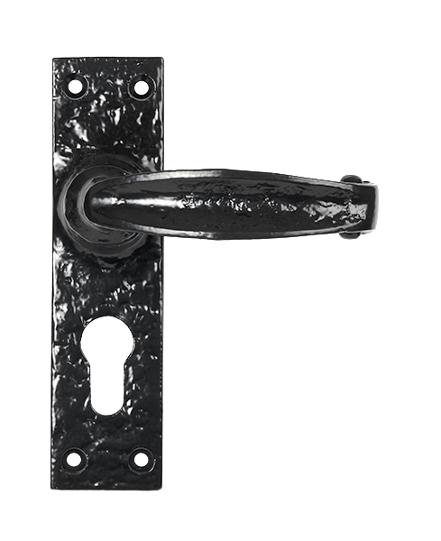 Black Lever Euro Lock Set | 46573