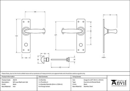 Black MF Lever Bathroom Set | 46575 - Image 2