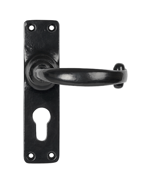 Black MF Lever Euro Lock Set | 46576
