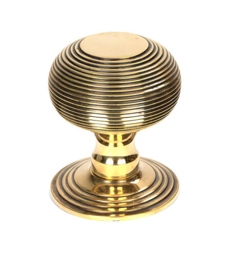 Aged Brass Beehive Centre Door Knob | 46654