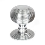 Satin Chrome Beehive Centre Door Knob | 46659