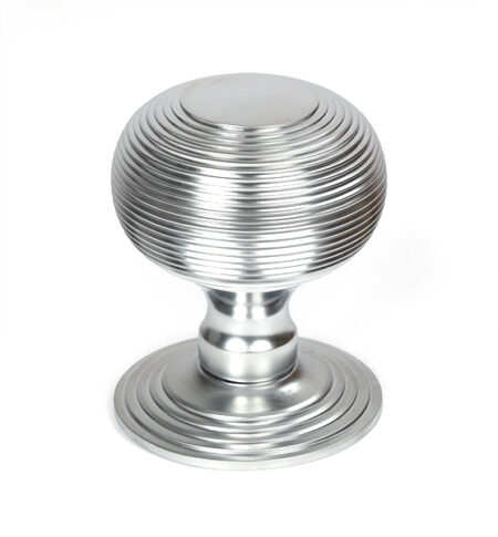 Satin Chrome Beehive Centre Door Knob | 46659