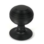Matt Black Beehive Centre Door Knob | 46660