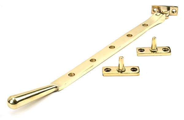 From the Anvil Polished Brass 12" Newbury Stay