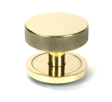 From the Anvil Aged Brass Brompton Centre Door Knob (Plain)