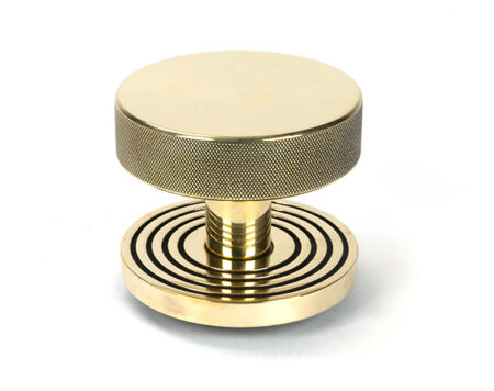 From the Anvil Aged Brass Brompton Centre Door Knob (Beehive)