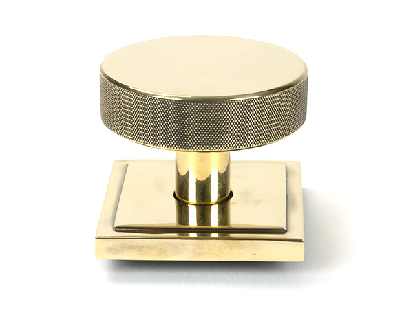From the Anvil Aged Brass Brompton Centre Door Knob (Square)