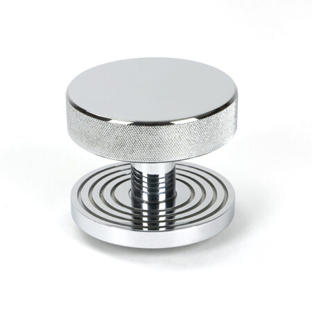 From the Anvil Polished Chrome Brompton Centre Door Knob (Beehive)