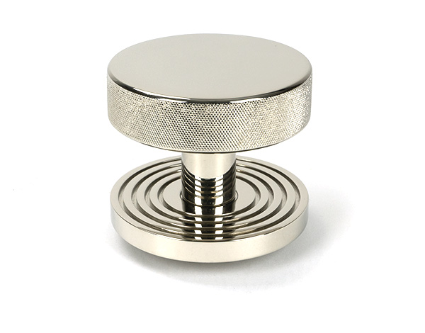 From the Anvil Polished Nickel Brompton Centre Door Knob (Beehive)