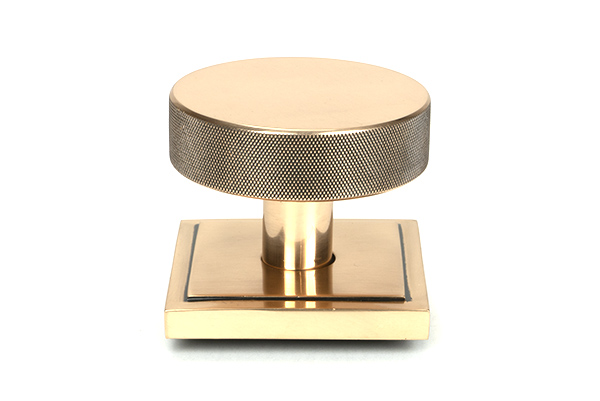 From the Anvil Polished Bronze Brompton Centre Door Knob (Square)
