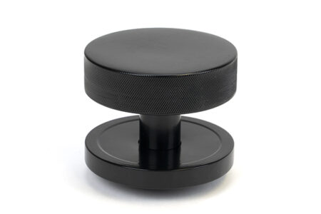 From the Anvil Black Brompton Centre Door Knob (Plain)