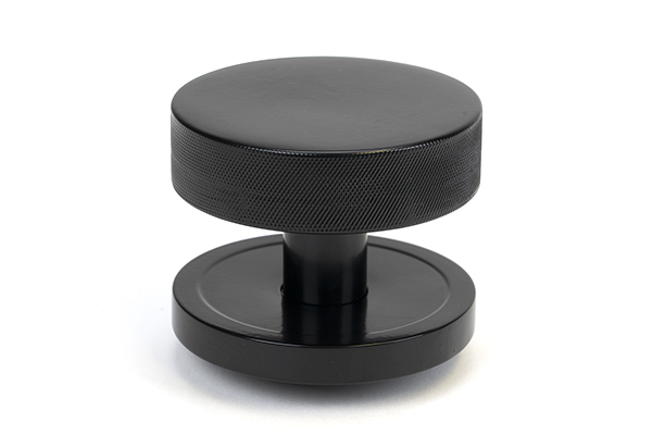 From the Anvil Black Brompton Centre Door Knob (Plain)
