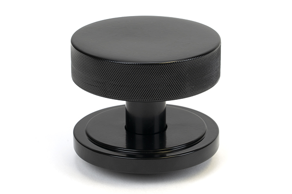 From the Anvil Black Brompton Centre Door Knob (Art Deco)