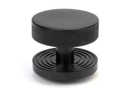 From the Anvil Black Brompton Centre Door Knob (Beehive)