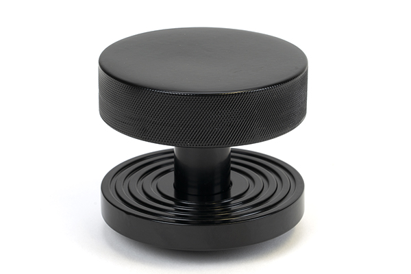 From the Anvil Black Brompton Centre Door Knob (Beehive)