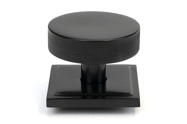 From the Anvil Black Brompton Centre Door Knob (Square)