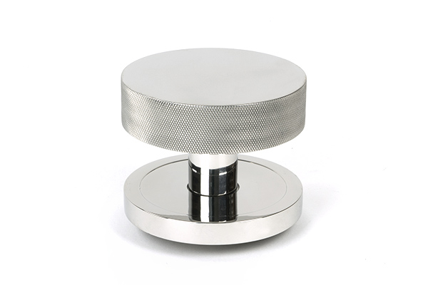 From the Anvil Polished Marine SS (316) Brompton Centre Door Knob (Plain)