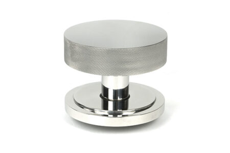 From the Anvil Polished Marine SS (316) Brompton Centre Door Knob (Art Deco)