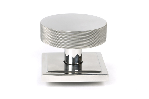 From the Anvil Polished Marine SS (316) Brompton Centre Door Knob (Square)