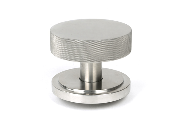 From the Anvil Satin Marine SS (316) Brompton Centre Door Knob (Art Deco)