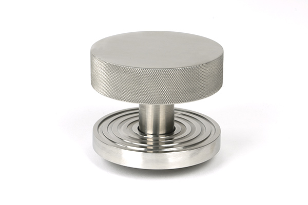 From the Anvil Satin Marine SS (316) Brompton Centre Door Knob (Beehive)