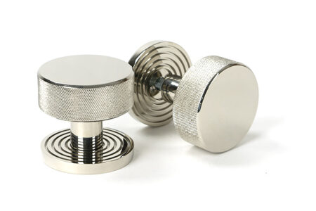 Polished Nickel Brompton Mortice/Rim Knob Set (Beehive) | 46784