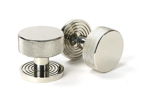 Polished Nickel Brompton Mortice/Rim Knob Set (Beehive) | 46784