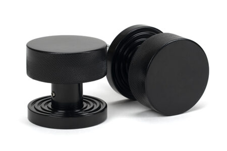 Black Brompton Mortice/Rim Knob Set (Beehive) | 46796