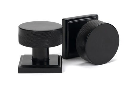 Black Brompton Mortice/Rim Knob Set (Square) | 46797