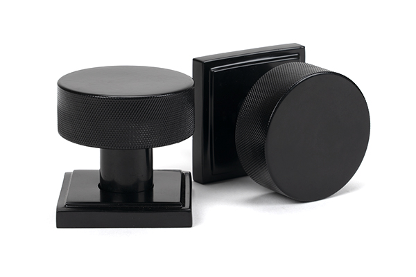 Black Brompton Mortice/Rim Knob Set (Square) | 46797