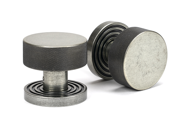 Pewter Brompton Mortice/Rim Knob Set (Beehive) | 46804