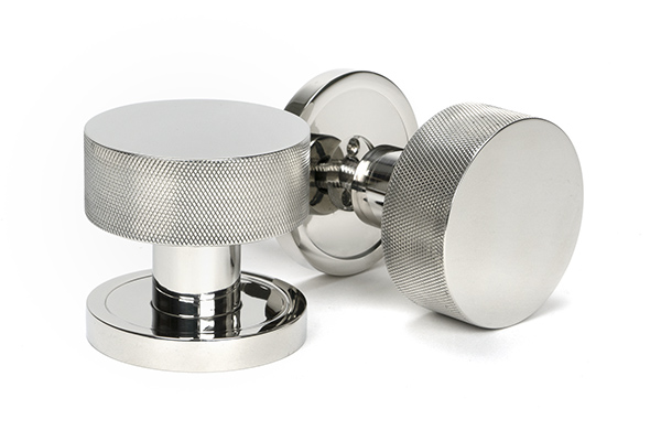 Polished Marine SS (316) Brompton Mortice/Rim Knob Set (Plain) | 46806
