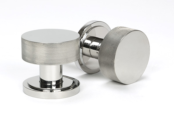 Polished Marine SS (316) Brompton Mortice/Rim Knob Set (Art Deco) | 46807