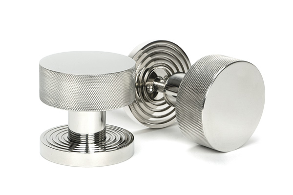 Polished Marine SS (316) Brompton Mortice/Rim Knob Set (Beehive) | 46808