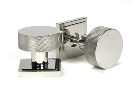 Polished Marine SS (316) Brompton Mortice/Rim Knob Set (Square) | 46809