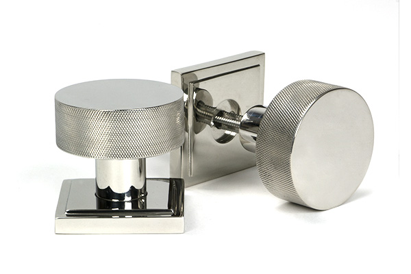Polished Marine SS (316) Brompton Mortice/Rim Knob Set (Square) | 46809