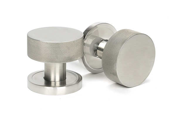 Satin Marine SS (316) Brompton Mortice/Rim Knob Set (Plain) | 46810