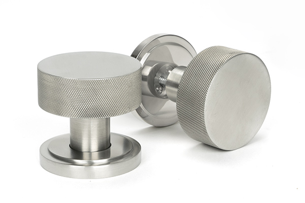 Satin Marine SS (316) Brompton Mortice/Rim Knob Set (Art Deco) | 46811