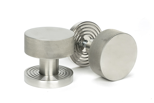 Satin Marine SS (316) Brompton Mortice/Rim Knob Set (Beehive) | 46812