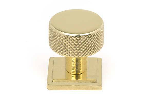 Polished Brass Brompton Cabinet Knob - 25mm (Square) | 46824