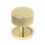 Polished Brass Brompton Cabinet Knob - 32mm (Plain) | 46828