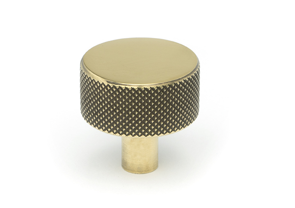 Aged Brass Brompton Cabinet Knob - 32mm (No rose) | 46855
