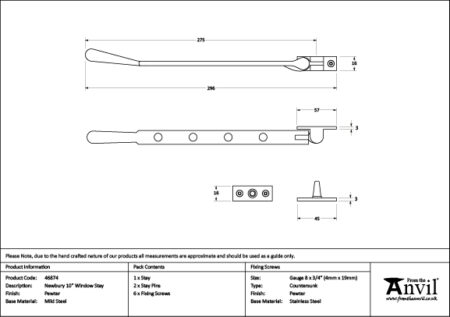 Pewter 10" Newbury Stay | 46874 - Image 2
